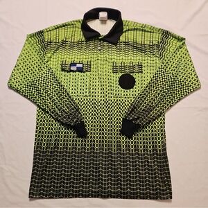 NISOA Referee Coolwick Longsleeve Green Grid Shirt Large